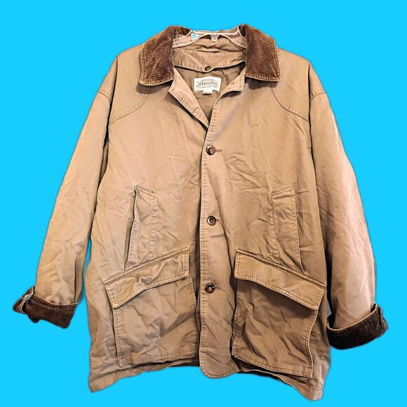 St Johns Bay Barn Chore Coat Removable Insulated Lining Men's XL Canvas Corduroy - Picture 1 of 9